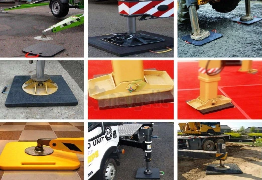 Mobile Polyethylene Outrigger Pads/UHMWPE Leveling Pads RV/ Jacking/Wear Resistant UHMWPE Crane Leg Support Pads/High Strength Portable HDPE Crane Outrigger Pad