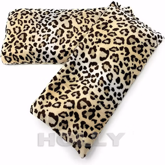 Leopard Grain Design Soft Fleece Magic Microwave Tourmaline Heat Pack Pad