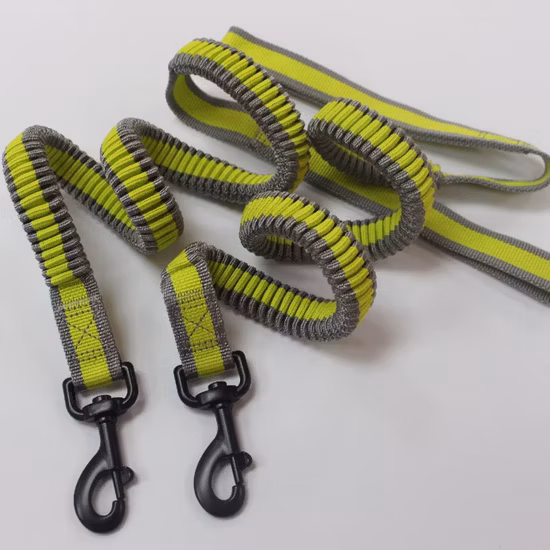 Wholesale Dog Harness Adjustable Pet Training Collar Pet Supply Christmas Products Nylon Polyester Coated Retractable Dog Training Lead Leather Rope Leash