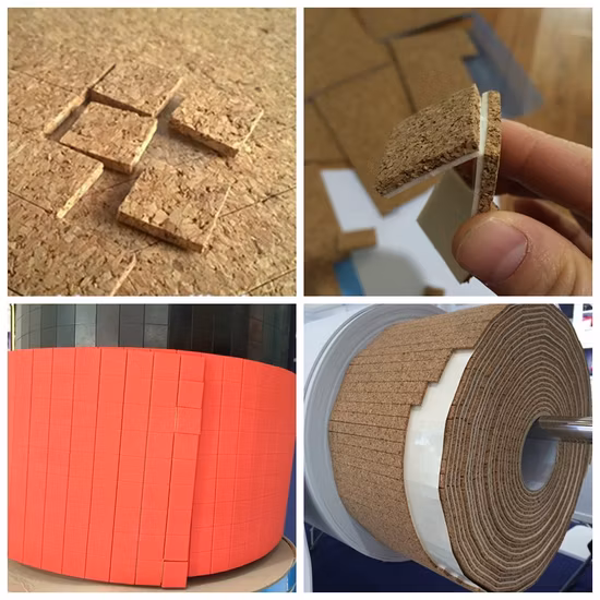 for Glass Transportation Cork Pads with PVC Foam Cork Pads with Glue