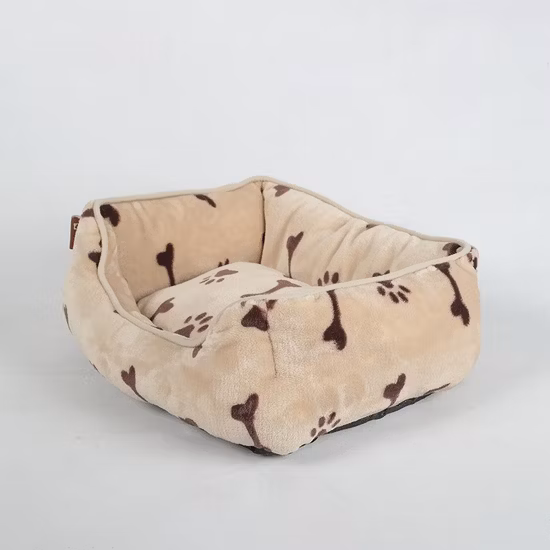 Pet Products Custom Printed Travel Collapsible Outdoor Donut Removable Cover PV Plush Fluffy Pompon Cat Dog Pet Bed for Sale